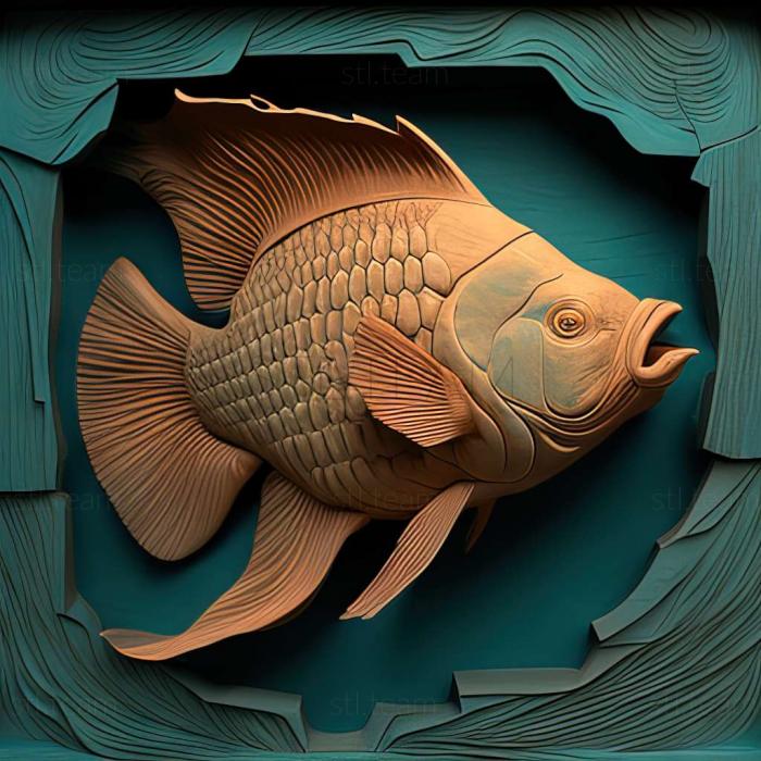 3D model Cichlid parrot fish (STL)